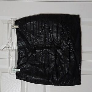 ZARA Black Faux Leather Skirt, Size Medium, NWOT